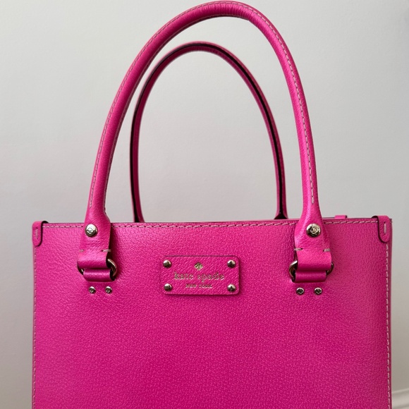 KATE SPADE Women's Pink Leather Wellesley Quinn Satchel Bag - Picture 1 of 5
